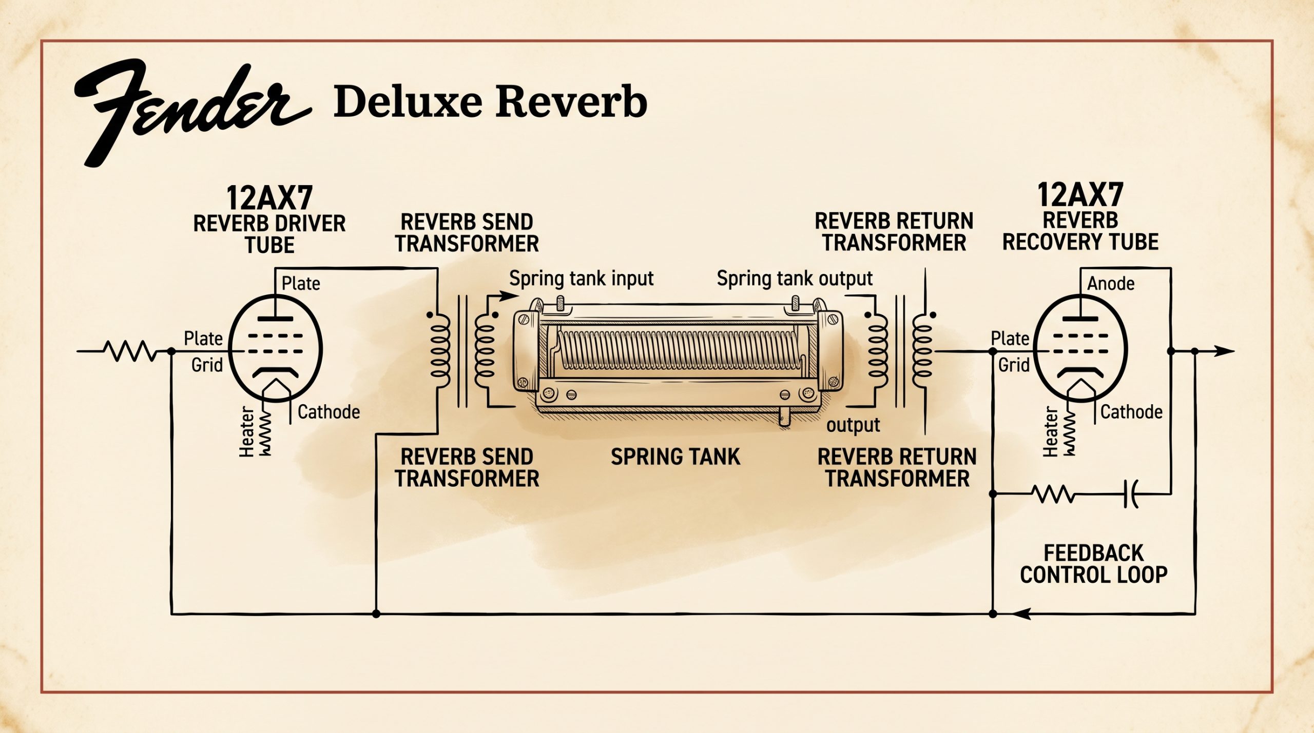 fender deluxe reverb reverb tank spring circuit diagram