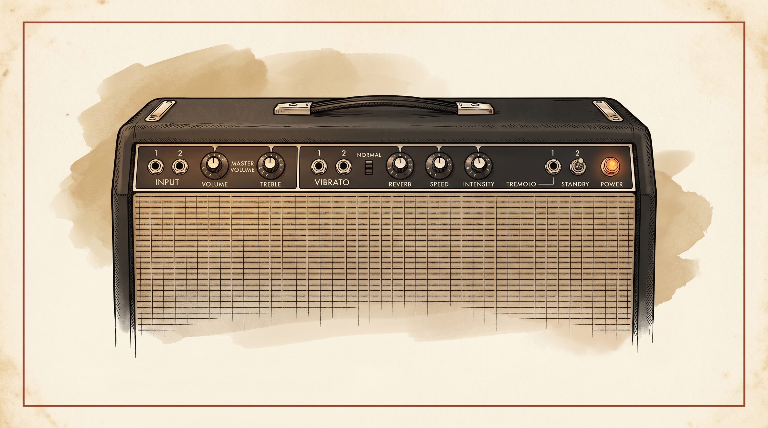 fender tube amplifier front panel controls and indicators