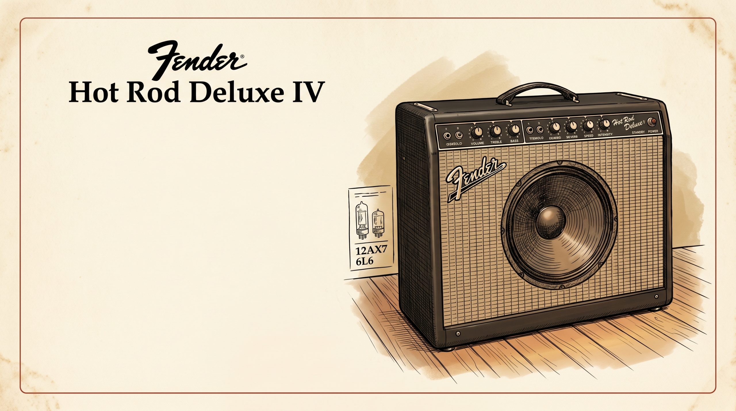 Fender Hot Rod Deluxe IV 40-watt tube combo amplifier black vinyl