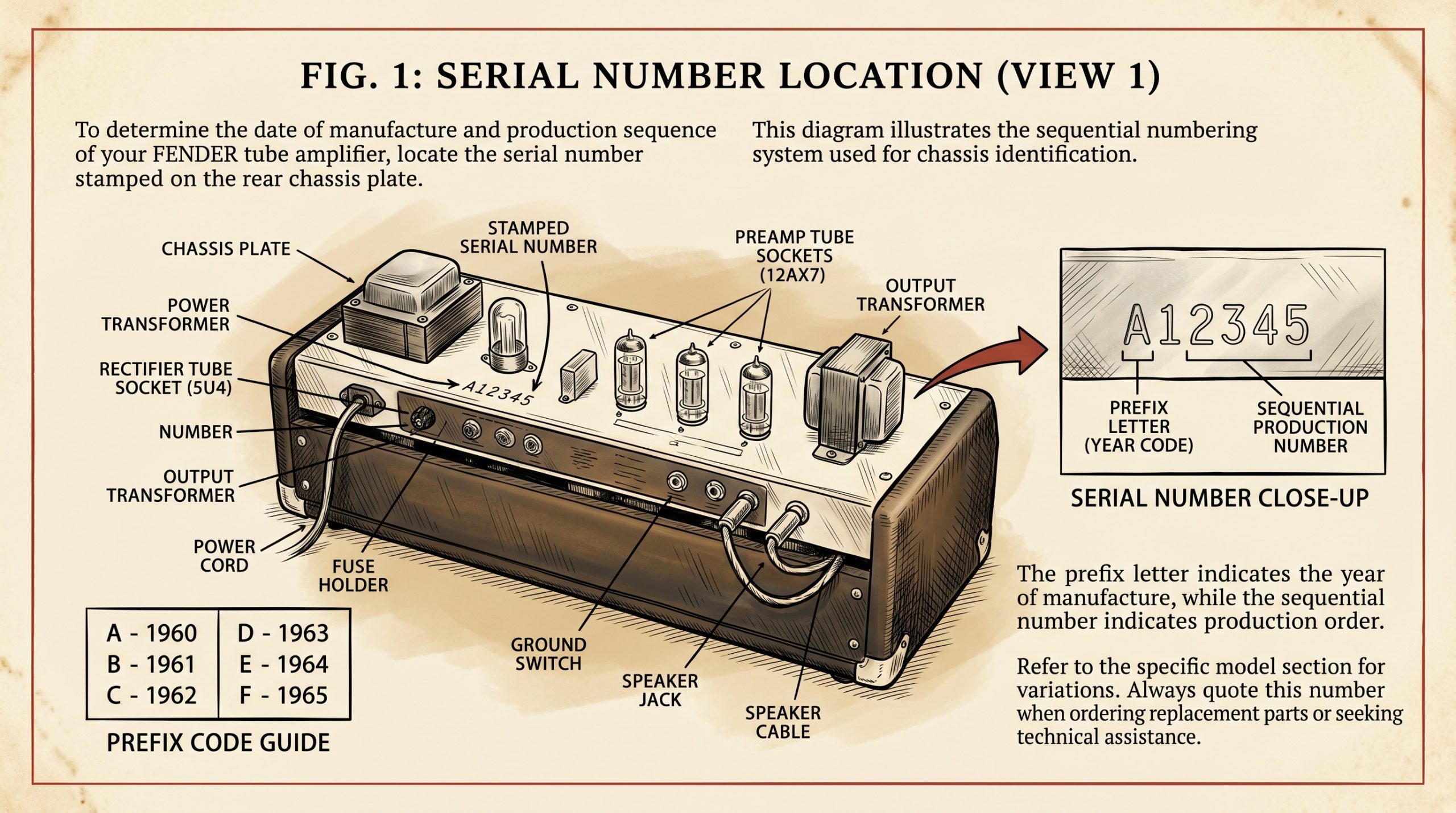 fender tube amp serial number overview diagram