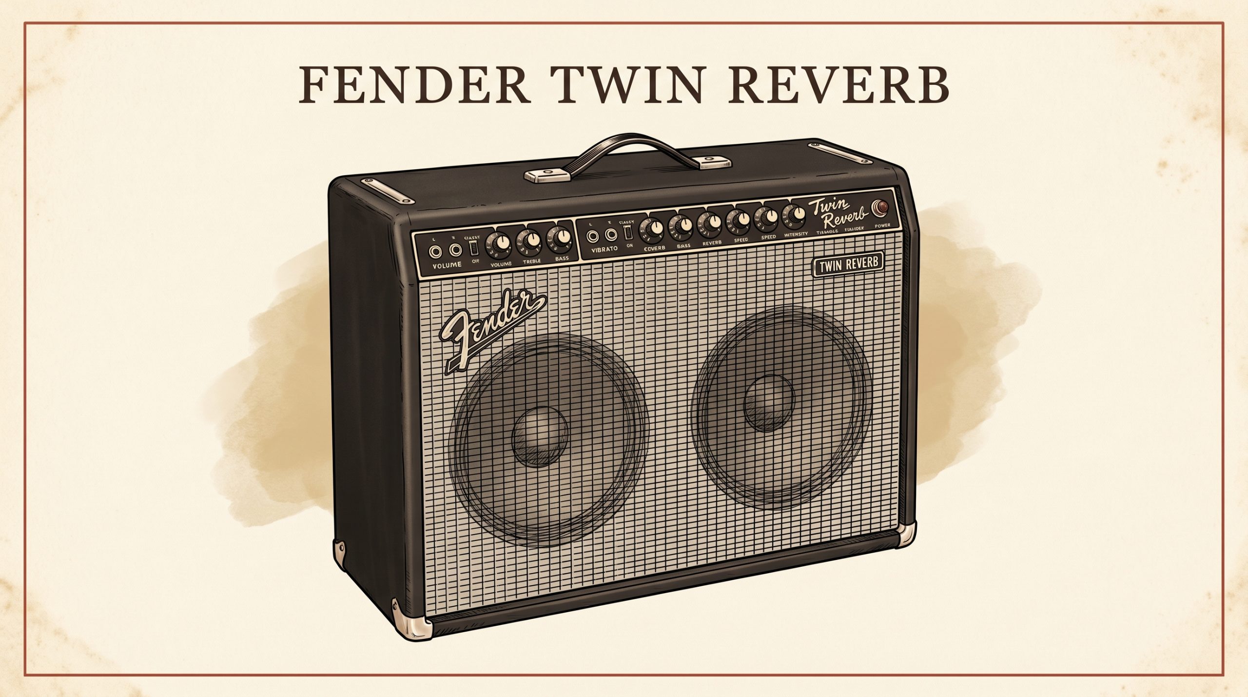 1965 Fender Twin Reverb blackface combo amplifier cream knobs silver grille