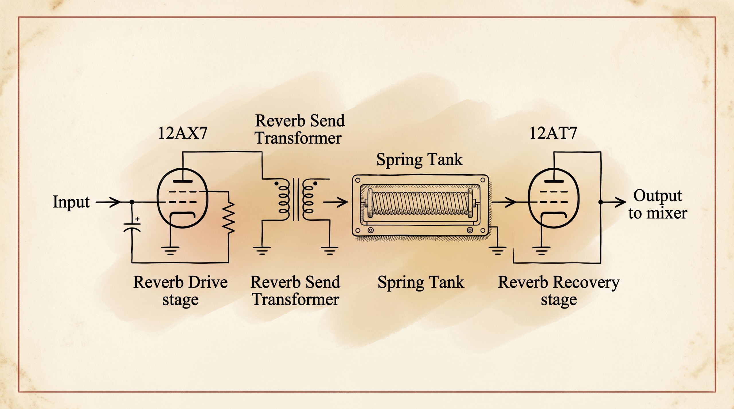 Fender Princeton Reverb spring reverb tank circuit send recovery 12AT7
