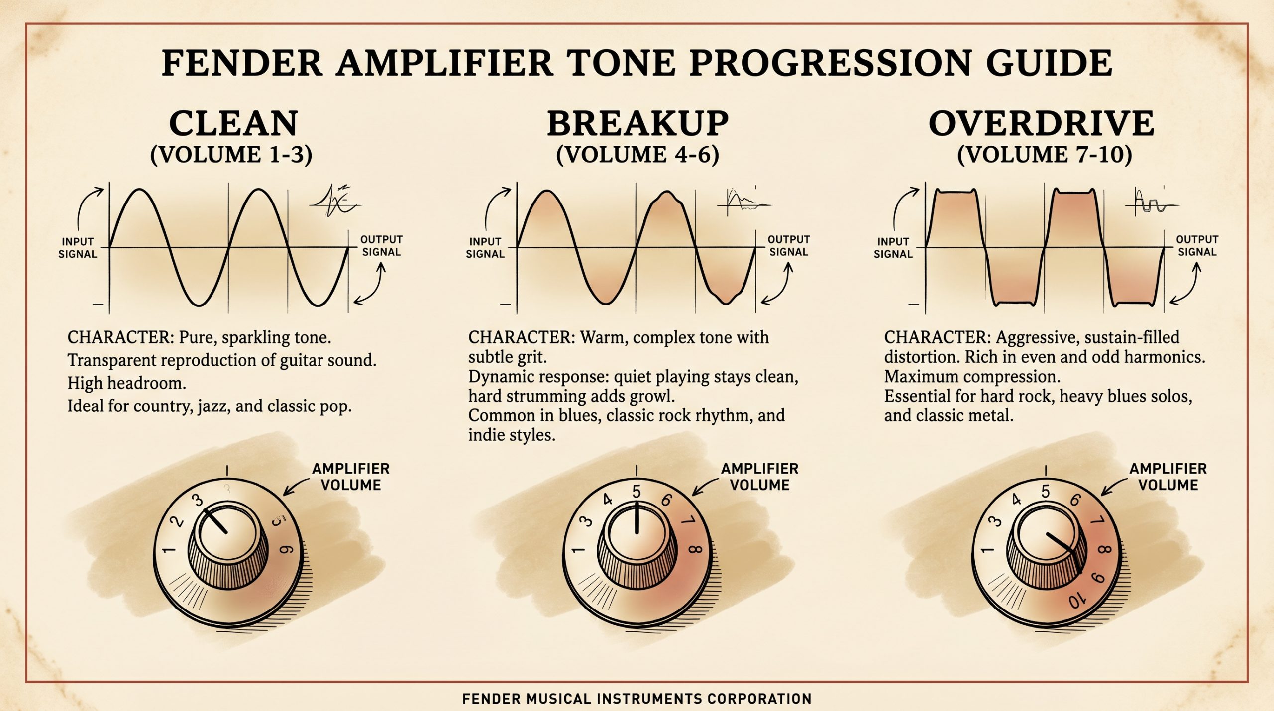 Fender Princeton Reverb tone characteristics clean breakup overdrive volume response