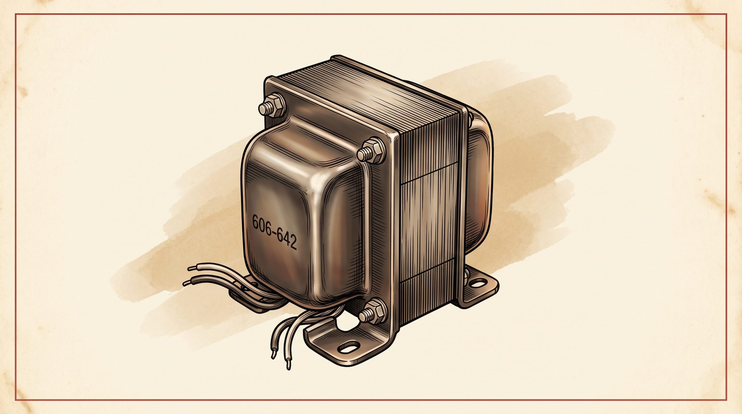 Fender Schumacher power transformer with EIA 606 date code stamp