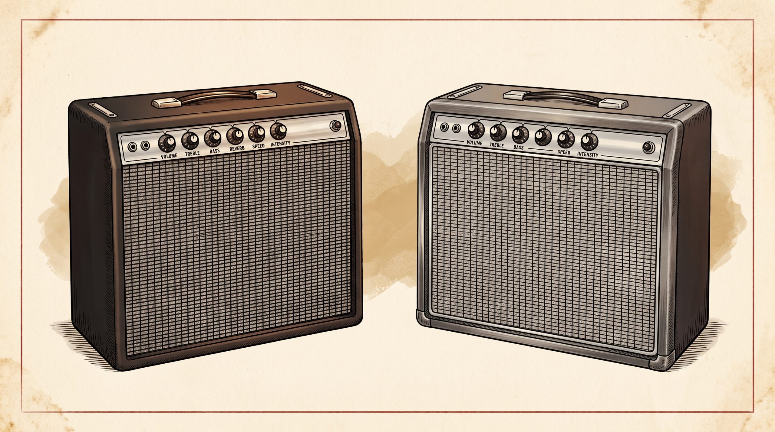 fender princeton reverb 65 reissue and 68 custom reissue side-by-side